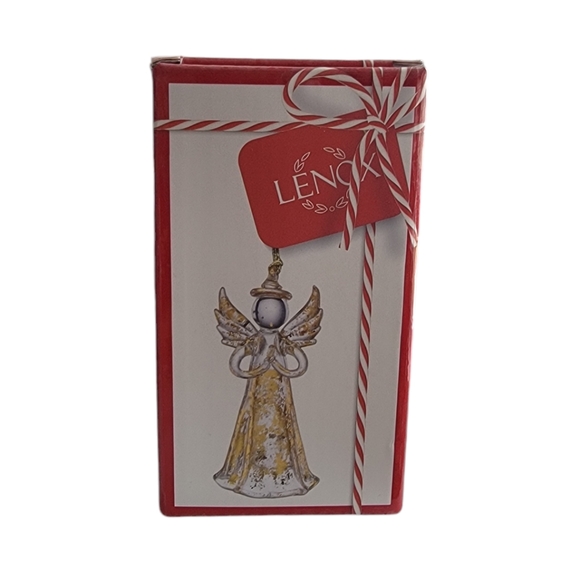 NIB Lenox Golden Glass Angel Ornament 3.5" - Picture 3 of 5